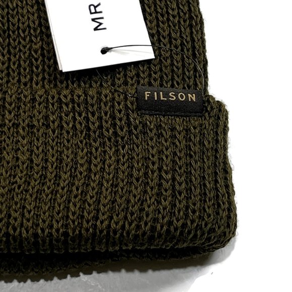 Filson Virgin Wool Knit Cuff Otter Green Watch Cap Beanie USA 11030235 New NWT - Picture 2 of 6